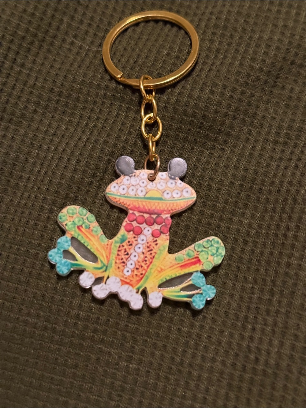 Colorful Frog Keychain